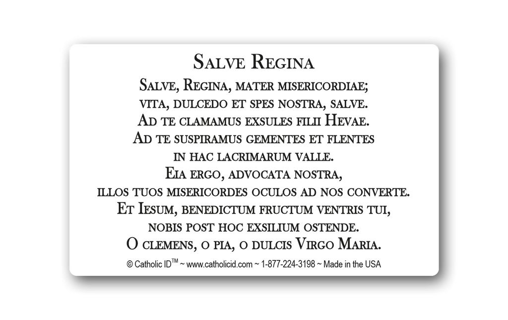 Salve Regina In Latino Texte Hail, Holy Queen Prayer (Salve Regina) – Catholic ID