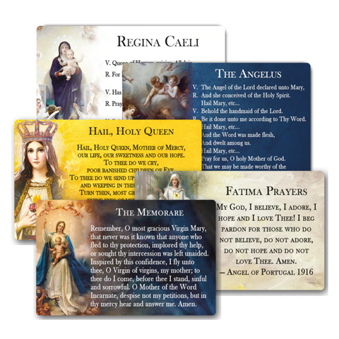 Marian Prayers Value Pack! All Five of our Marian Prayer Cards - SAVE $3!