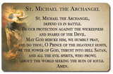 St. Michael the Archangel Card with Guardian Angel Prayer (Donation for US Military)